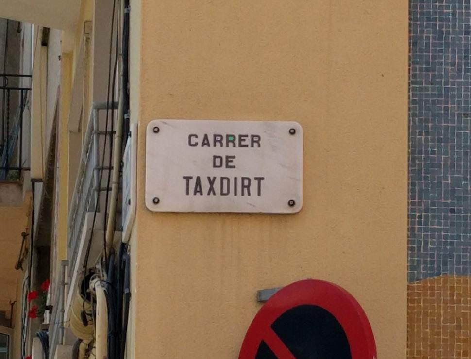 "Taxdirt Street" in Barcelona.